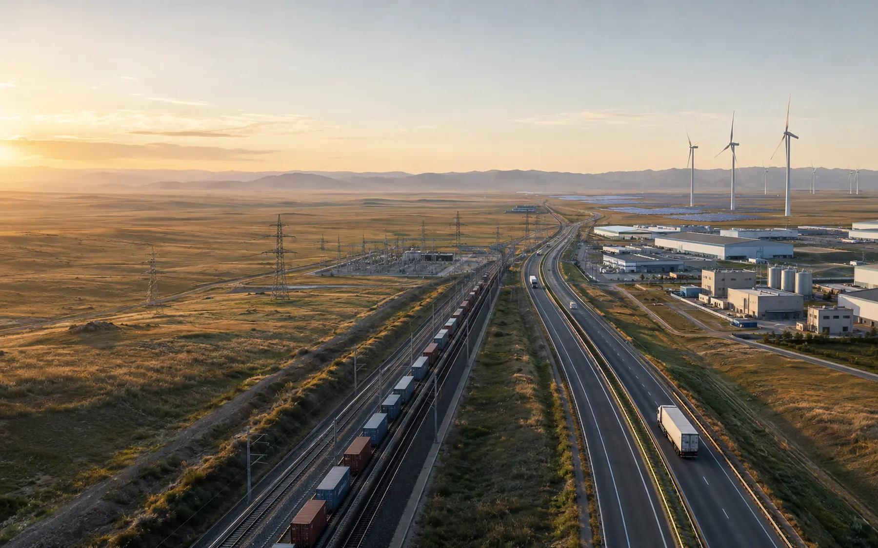Kazakhstan transport, industrial and energy investment corridor